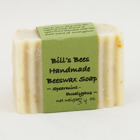 Spearmint and Eucalyptus Handmade Beeswax Soap Bar